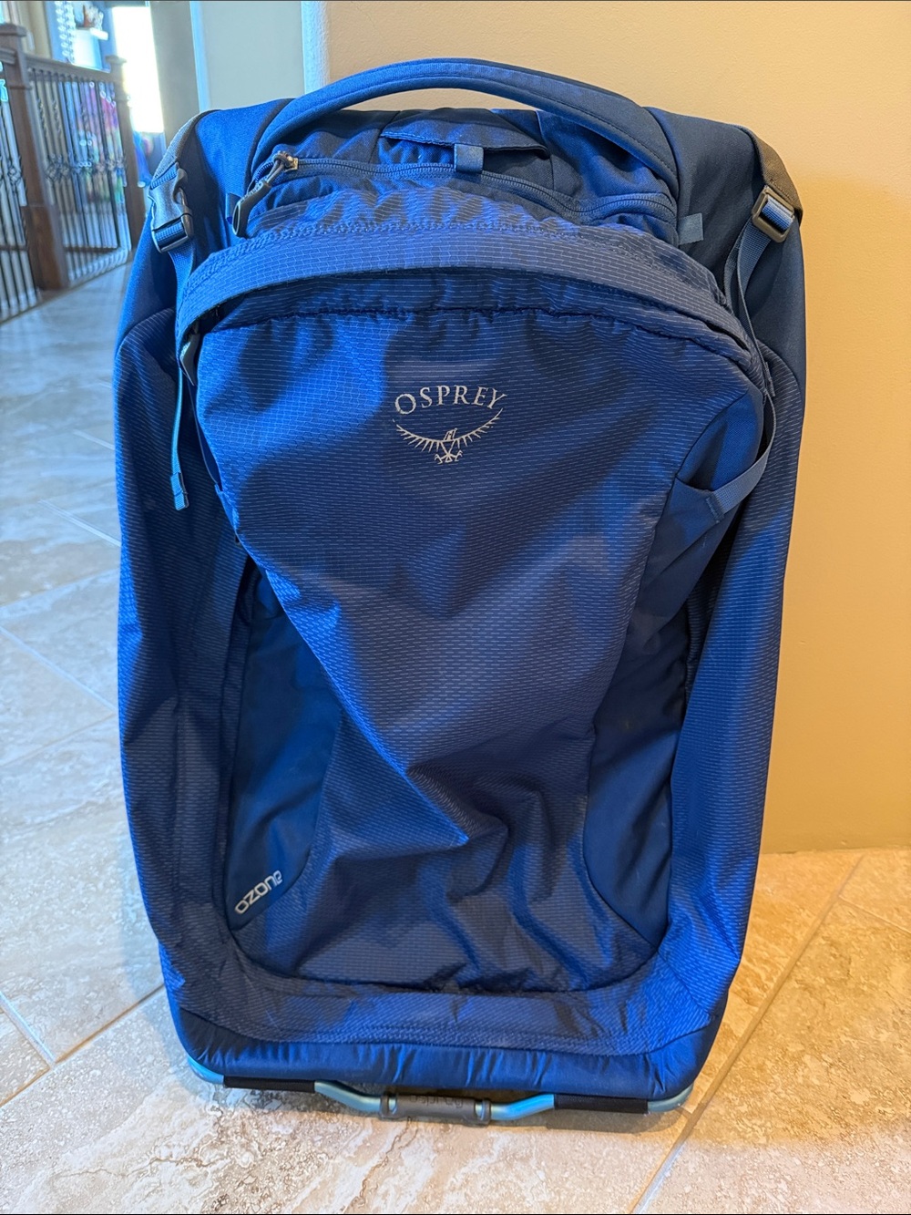 OSPREY Navy Blue Travel Rolling Duffel